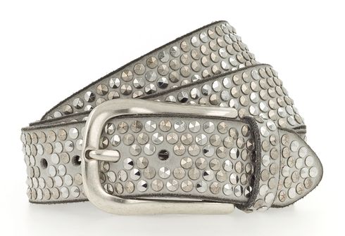 b.belt Zoe Nietengürtel W105 Hellgrau