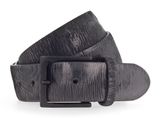 b.belt 40 mm Full - Grain Leather Belt W100 Black / Silver Grey Metallic b.belt 40 mm Full - Grain Leather Belt W100 Black / Silver Grey Metallic