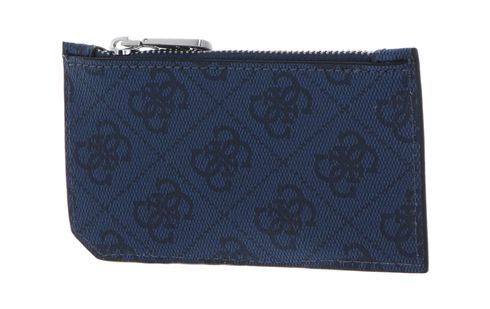 GUESS Vezzola Smart Card Holder With Zipper Blue