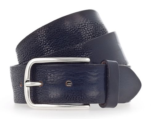 Vanzetti Genuine Beauty 35mm Full Leather Belt W90 Navy