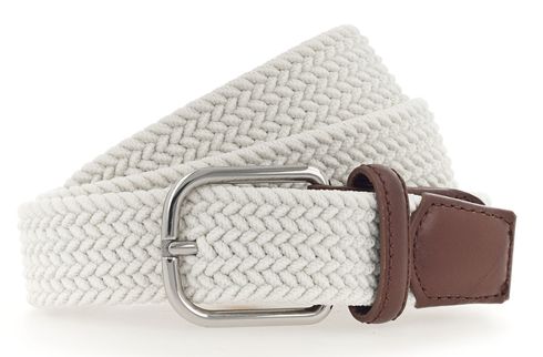 Vanzetti Braided Women's Belt W85 Cream White