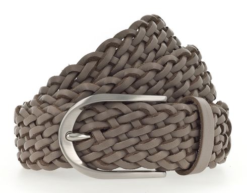 Vanzetti Braided Women's Leather Belt W85 Taupe