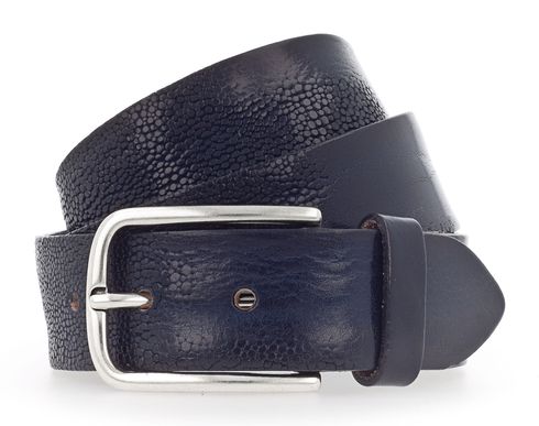 Vanzetti Genuine Beauty 35mm Full Leather Belt W80 Navy