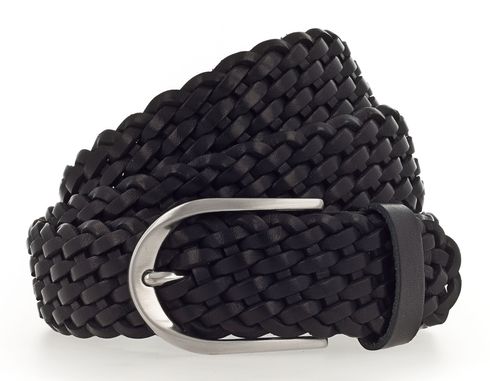 Vanzetti Braided Women's Leather Belt W95 Black