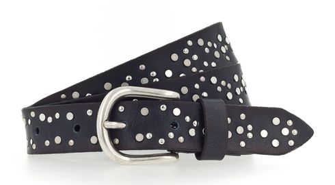 Vanzetti 25mm Rivet Belt W90 Navy Vanzetti 25mm Rivet Belt W90 Navy