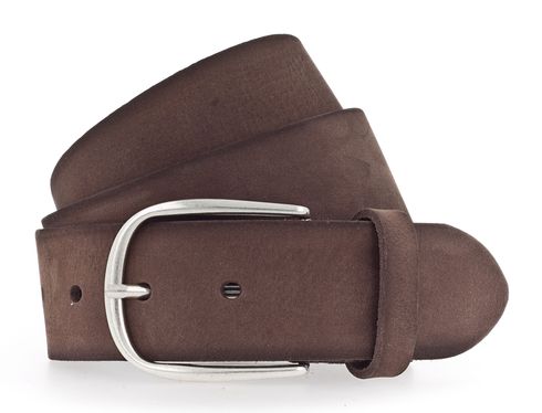 Vanzetti Denim Love 40mm Full Leather Belt W95 Dark Brown