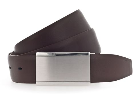 Vanzetti Dresscode: Business 35mm Cambered Belt W85 Dark Brown - kürzbar