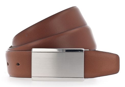 Vanzetti Dresscode: Business 35mm Cambered Belt W85 Light Brown - shortenable