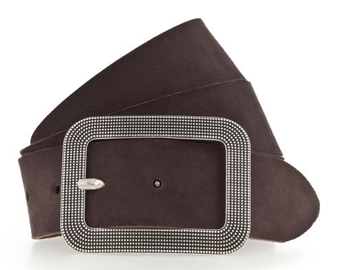 Vanzetti Classics 40mm Suede Belt W85 Dark Brown