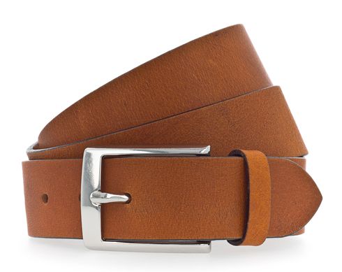 Vanzetti Dresscode: Business 35mm Full Leather Belt W85 Rusty Brown - kürzbar