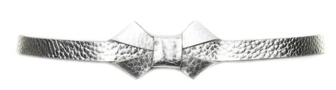 Vanzetti 15mm Metallic Bow Belt W60 Silver Metallic