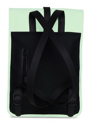 RAINS BACKPACK MINI MINERAL Rains Mineral Rolltop Mini Rucksack - Mint | Garmentory main image 4