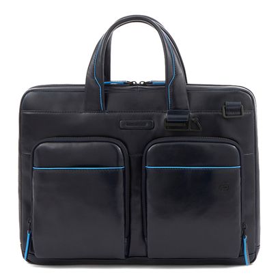 PIQUADRO Blue Square Revamp Slim Computer Briefcase Blu