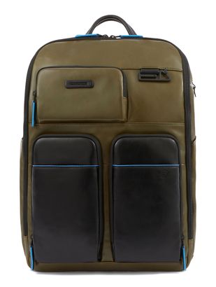 PIQUADRO Blue Square Revamp Computer Backpack RFID Verde / Nero