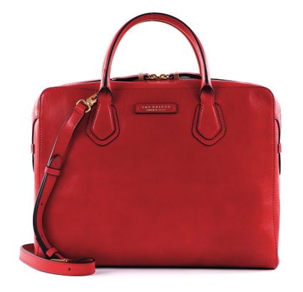 THE BRIDGE Costanza Briefcase Rosso Ciliegea / Oro