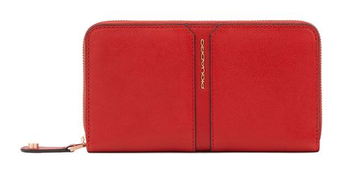 PIQUADRO Ray Zip Around Women's Wallet RFID Rosso