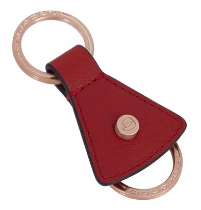 PIQUADRO Ray Two-Ring Keychain Rosso