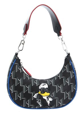 KARL LAGERFELD KLxDisney Half-Moon Shoulder Bag Black