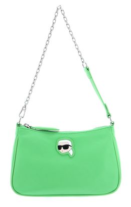 KARL LAGERFELD K / Ikonik Zip Shoulder Bag Absinthe Green