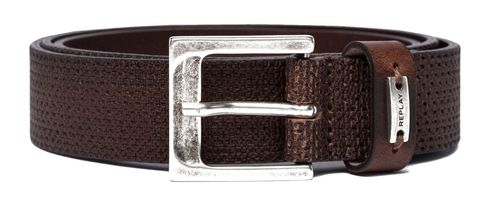 REPLAY Full Leather Belt W105 Fade Tobacco