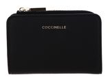 COCCINELLE Metallic Soft Wallet Grained Leather Noir COCCINELLE Metallic Soft Wallet Grained Leather Noir