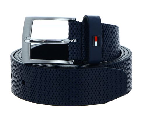 TOMMY HILFIGER Adan Belt 3.5 Texture W80 Space Blue
