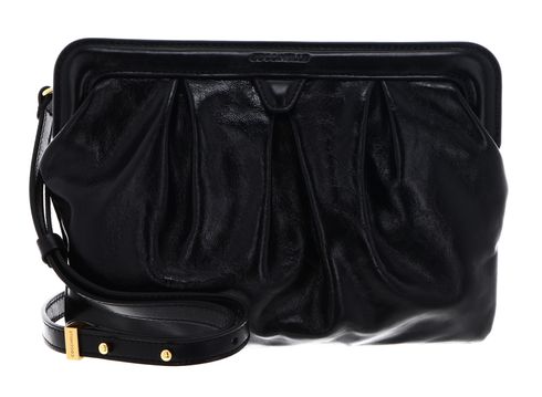 COCCINELLE Diletta Rock Handbag Craquele Leather Noir