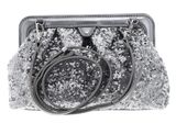 COCCINELLE Diletta Paillettes Mini Bag Paillet Silver / Silver COCCINELLE Diletta Paillettes Mini Bag Paillet Silver / Silver