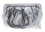 COCCINELLE Diletta Rock Handbag Craquele Leather Silver COCCINELLE Diletta Rock Handbag Craquele Leather Silver