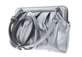 COCCINELLE Diletta Rock Handbag Craquele Leather Silver COCCINELLE Diletta Rock Handbag Craquele Leather Silver