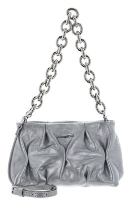 COCCINELLE Ophelie Goodie Rock Handbag Craquele Leather Silver