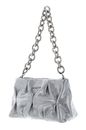 COCCINELLE Ophelie Goodie Rock Handbag Craquele Leather Silver