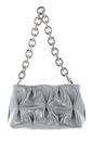 COCCINELLE Ophelie Goodie Rock Handbag Craquele Leather Silver