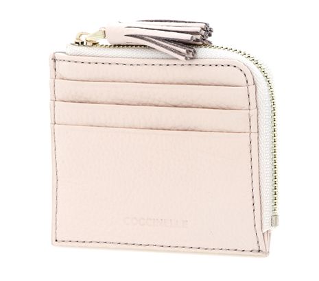 COCCINELLE Tassel Credit Card Holder Creamy Pink