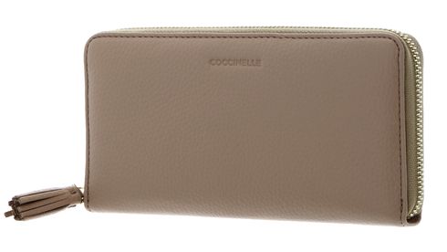 COCCINELLE Tassel Zip Around Wallet Toasted