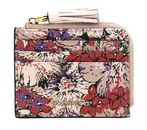 COCCINELLE Tassel Flower Print Credit Card Holder Mul. Crea. P / Cr. P
