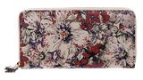 COCCINELLE Tassel Flower Print Zip Around Wallet Mul. Crea. P / Cr. P