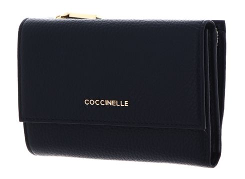 COCCINELLE Metallic Soft Wallet Grainy Leather Midnight Blue