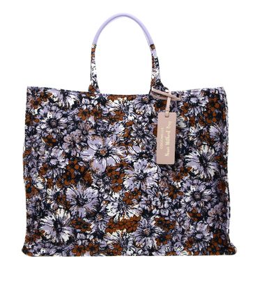 COCCINELLE Never Without Bag Ca. Flow Handbag Prin. Eff. Canvas Fab. Multi. Lavender