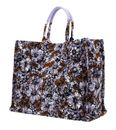 COCCINELLE Never Without Bag Ca. Flow Handbag Prin. Eff. Canvas Fab. Multi. Lavender