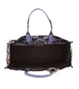 COCCINELLE Never Without Bag Ca. Flow Handbag Prin. Eff. Canvas Fab. Multi. Lavender