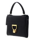 COCCINELLE Arlettis Signature Handbag Grained Leather Noir COCCINELLE Arlettis Signature Handbag Grained Leather Noir