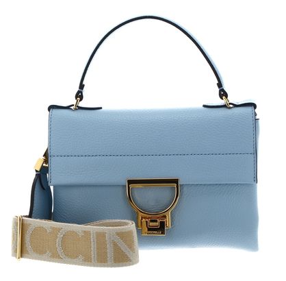COCCINELLE Arlettis Signature Handbag Grained Leather Aquarelle Blue