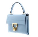 COCCINELLE Arlettis Signature Handbag Grained Leather Aquarelle Blue COCCINELLE Arlettis Signature Handbag Grained Leather Aquarelle Blue