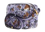 COCCINELLE Beat Flower Pr Handbag Printed Grained Leather Multi. Lavender COCCINELLE Beat Flower Pr Handbag Printed Grained Leather Multi. Lavender