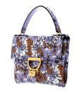 COCCINELLE Arlettis Flower Print Handbag Printed Grained Leather Multi. Lavender COCCINELLE Arlettis Flower Print Handbag Printed Grained Leather Multi. Lavender