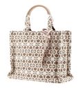 COCCINELLE Never Without Bag Monogra Handbag Jaquard Fabric Mul. Natur / Toast COCCINELLE Never Without Bag Monogra Handbag Jaquard Fabric Mul. Natur / Toast