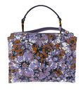 COCCINELLE Arlettis Flower Print Handbag Printed Grained Leather Multi. Lavender COCCINELLE Arlettis Flower Print Handbag Printed Grained Leather Multi. Lavender