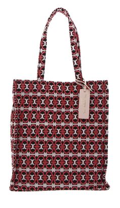 COCCINELLE Never Without Bag Monogra Handbag Jaquard Fabric Mul. Cranbe / Darkbr