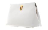 COCCINELLE Beat Clutch Handbag Grained Leather Coconut Milk